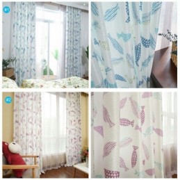 Rideau Semi-Occultant Sur Mesure Imprimé Poisson Pour Chambre D'Enfant