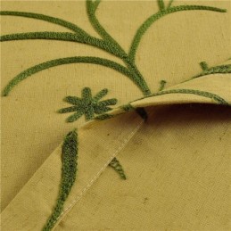 Rideau Occultant En Coton Et Lin Sur Mesure, Rideau Jaune Occultant Pour Salon Et Chambre À Coucher