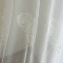 Rideau Transparent Brodé De Plumes Sur Mesure, Voile Minimaliste Pour Salon Et Chambre À Coucher