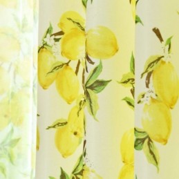 Rideau Semi-Occultant Frais Sur Mesure, Imprimé Fruits Et Citrons, Pour Salon