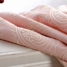 Rideau Semi-Occultant Vintage Sur Mesure, Broderie De Luxe Pour Salon