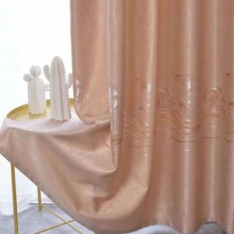 Rideau Occultant De Luxe Moderne Sur Mesure, Motif Vagues, Pour Salon