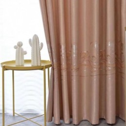 Rideau Occultant De Luxe Moderne Sur Mesure, Motif Vagues, Pour Salon