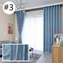 Rideau Occultant De Luxe Moderne Sur Mesure, Motif Vagues, Pour Salon