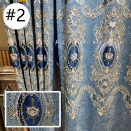 Rideau De Luxe Sur Mesure, Style Européen Brodé