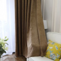 Rideaux Occultants De Luxe Marron Pour Salon Et Chambre À Coucher