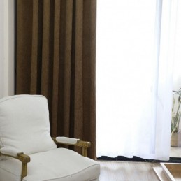Rideaux Occultants De Luxe Marron Pour Salon Et Chambre À Coucher