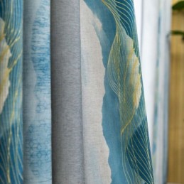 Rideau Occultant Moderne Sur Mesure, Épais, Imprimé À L'Encre, Pour Chambre À Coucher