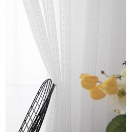 Rideau Transparent Moderne En Voile Blanc Uni Sur Mesure Pour Chambre À Coucher, Salon