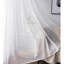 Rideau Transparent Moderne En Voile Blanc Uni Sur Mesure Pour Chambre À Coucher, Salon