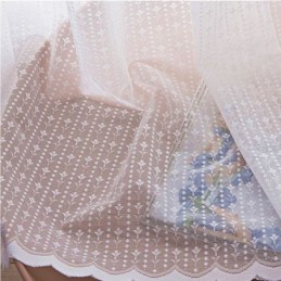 Rideau Transparent Moderne En Voile Blanc Uni Sur Mesure Pour Chambre À Coucher, Salon