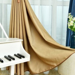 Rideaux En Velours De Couleur Unie Occultants Pour Salon