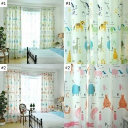 Rideau Semi-Occultant Moderne Sur Mesure, Imprimé Animaux, Pour Chambre D'Enfant