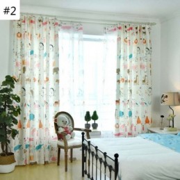 Rideau Semi-Occultant Moderne Sur Mesure, Imprimé Animaux, Pour Chambre D'Enfant