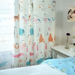 Rideau Semi-Occultant Moderne Sur Mesure, Imprimé Animaux, Pour Chambre D'Enfant