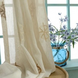 Rideau Transparent Moderne Sur Mesure, Respirant, Brodé D'Étoiles, Pour Salon