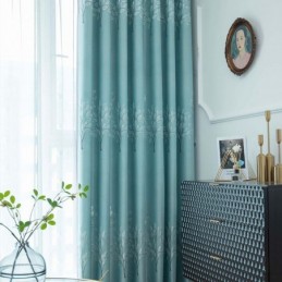 Rideaux À Motifs D'Arbres De Style Nordique En Satin Jacquard Pour Salon Et Chambre À Coucher