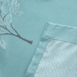 Rideaux À Motifs D'Arbres De Style Nordique En Satin Jacquard Pour Salon Et Chambre À Coucher