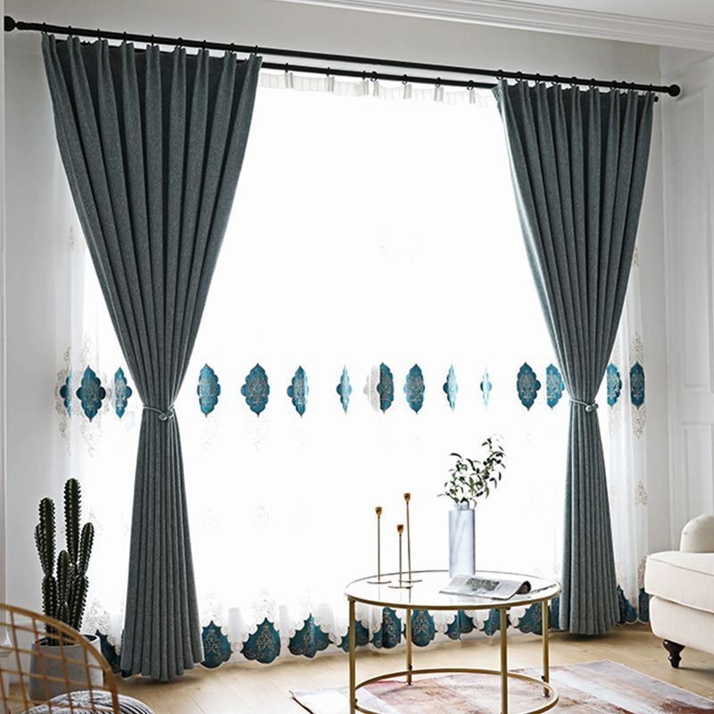 Rideaux Occultants De Couleur Unie Pour Salon Et Chambre À Coucher, Traitement Moderne
