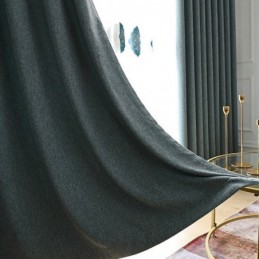 Rideaux Occultants De Couleur Unie Pour Salon Et Chambre À Coucher, Traitement Moderne