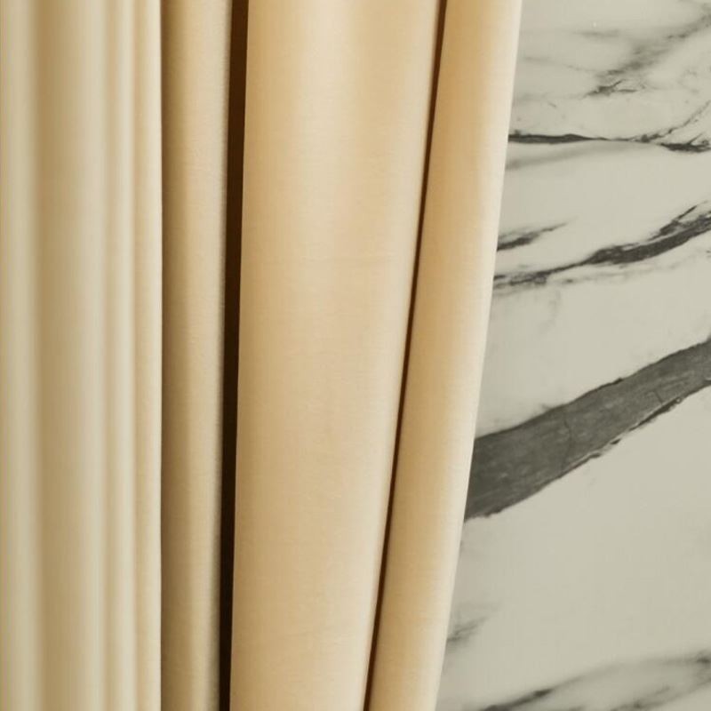 Rideau Occultant En Flanelle Couleur Champagne, Sur Mesure, Style Nordique Minimaliste, Tissu Haut De Gamme, Pour Salon, Restaurant