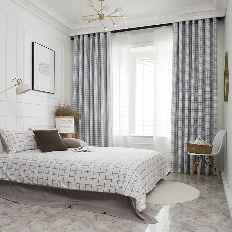 Rideau Occultant À Carreaux Sur Mesure, Motif Géométrique, Pour Chambre À Coucher Ou Salon