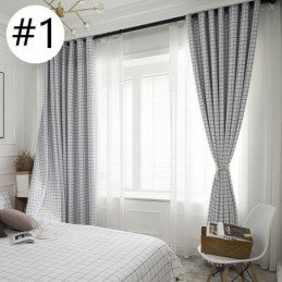 Rideau Occultant À Carreaux Sur Mesure, Motif Géométrique, Pour Chambre À Coucher Ou Salon