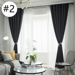 Rideau Occultant À Carreaux Sur Mesure, Motif Géométrique, Pour Chambre À Coucher Ou Salon
