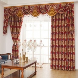 Rideau De Salon De Luxe Léger De Style Européen Brodé En Chenille, Rideau Sur Mesure