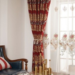 Rideau De Salon De Luxe Léger De Style Européen Brodé En Chenille, Rideau Sur Mesure