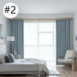 Rideau Isolant Thermique En Lin Fin De Couleur Pure, 6 Couleurs, Pour Chambre À Coucher, Salon, Rideau Sur Mesure