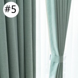 Rideau Isolant Thermique En Lin Fin De Couleur Pure, 6 Couleurs, Pour Chambre À Coucher, Salon, Rideau Sur Mesure