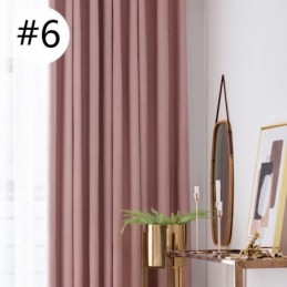Rideau Isolant Thermique En Lin Fin De Couleur Pure, 6 Couleurs, Pour Chambre À Coucher, Salon, Rideau Sur Mesure