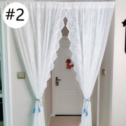 Rideaux En Voile Transparent Élégants, Rideaux Décoratifs Pour Fenêtre De Salon Ou De Chambre À Coucher