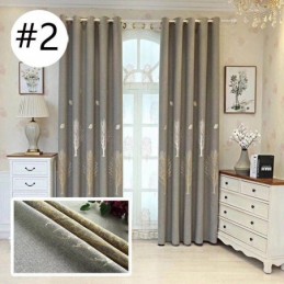 Rideaux De Chambre Élégants En Coton Occultant Jacquard À Motif D'Arbre