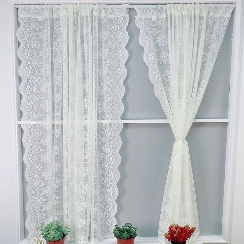 Rideaux En Dentelle Blanche Transparente Pour Salon
