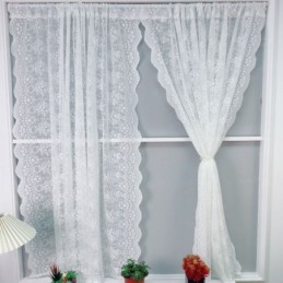 Rideaux En Dentelle Blanche Transparente Pour Salon