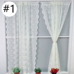 Rideaux En Dentelle Blanche Transparente Pour Salon