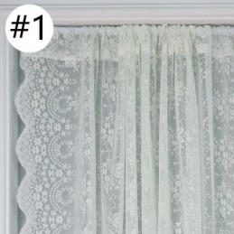 Rideaux En Dentelle Blanche Transparente Pour Salon