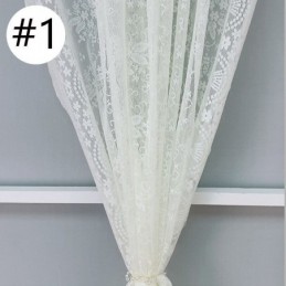 Rideaux En Dentelle Blanche Transparente Pour Salon