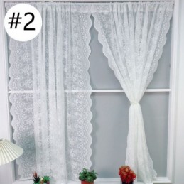 Rideaux En Dentelle Blanche Transparente Pour Salon