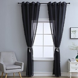 Rideaux En Tulle Transparent, Rideau En Voile Transparent Moderne, Rideau Sur Mesure Pour Salon Et Chambre À Coucher
