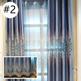 Rideaux Insonorisés De Luxe De Style Nordique Avec Dentelle Brodée Pour Salon