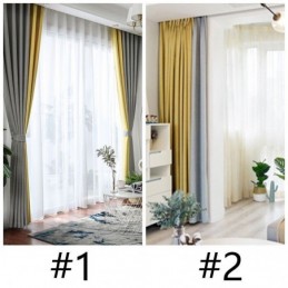 Rideau Occultant Nordique De Couleur Unie À Coutures Épaisses, Fabriqué Sur Mesure, Pour Salon Et Chambre À Coucher