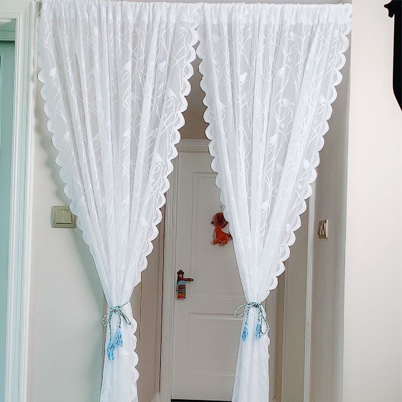 Rideaux Transparents Modernes En Tulle Blanc À Motif D'Oiseaux Pour Salon