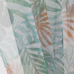 Rideau Imprimé Feuilles Sur Mesure En Tulle Transparent Pour Salon Et Chambre À Coucher