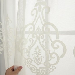 Rideaux Transparents Brodés Européens Pour Fenêtre De Salon