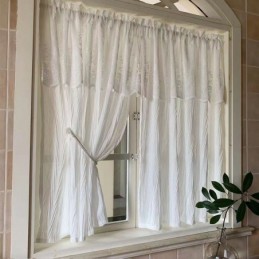 Rideau Court En Tulle Blanc...
