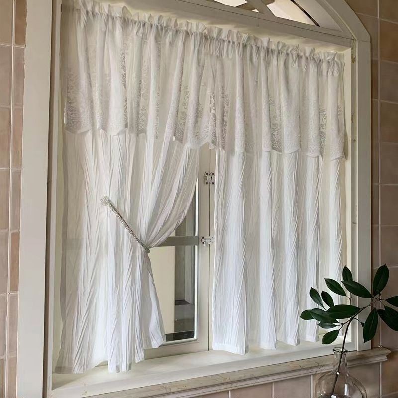 Rideau Court En Tulle Blanc Sur Mesure, Voile Transparent Uni Pour Salon