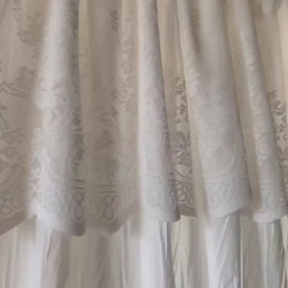 Rideau Court En Tulle Blanc Sur Mesure, Voile Transparent Uni Pour Salon